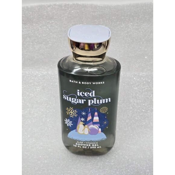 Bath & Body Works Iced Sugar Plum Shower Gel 10 Fl Oz Aloe + Vitamin E - Picture 1 of 2